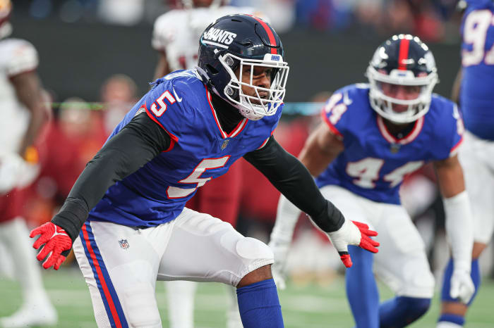 Edge rusher Kayon Thibodeaux and the New York Giants will take on the Washington Commanders in Week 7.